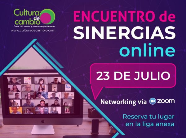 Cultura de cambio busca fortalecer la economía y el consumo en los negocios      en el Encuentro de Sinergias julio 2020