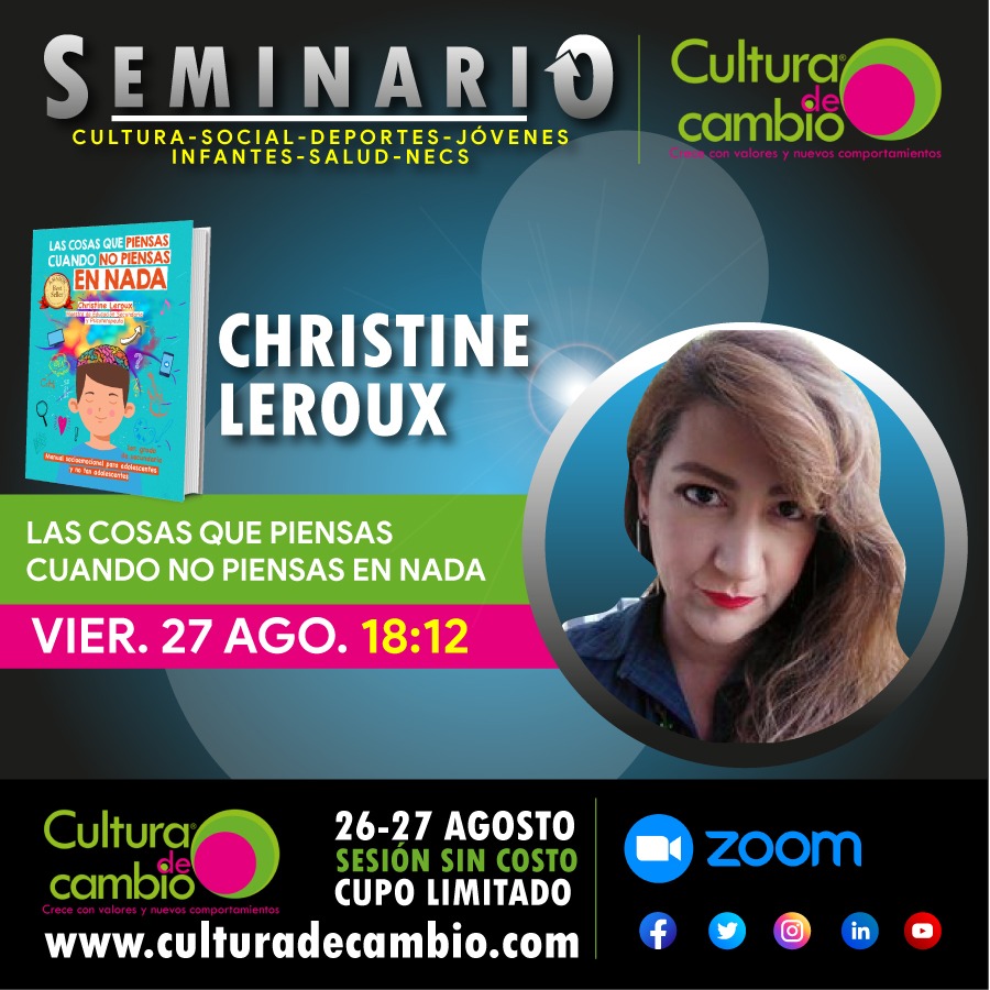 LAS COSAS QUE PIENSAS CUANDO NO PIENSAS EN NADA con Christine Leroux. Ponencia en el SEMINARIO CULTURA DE CAMBIO