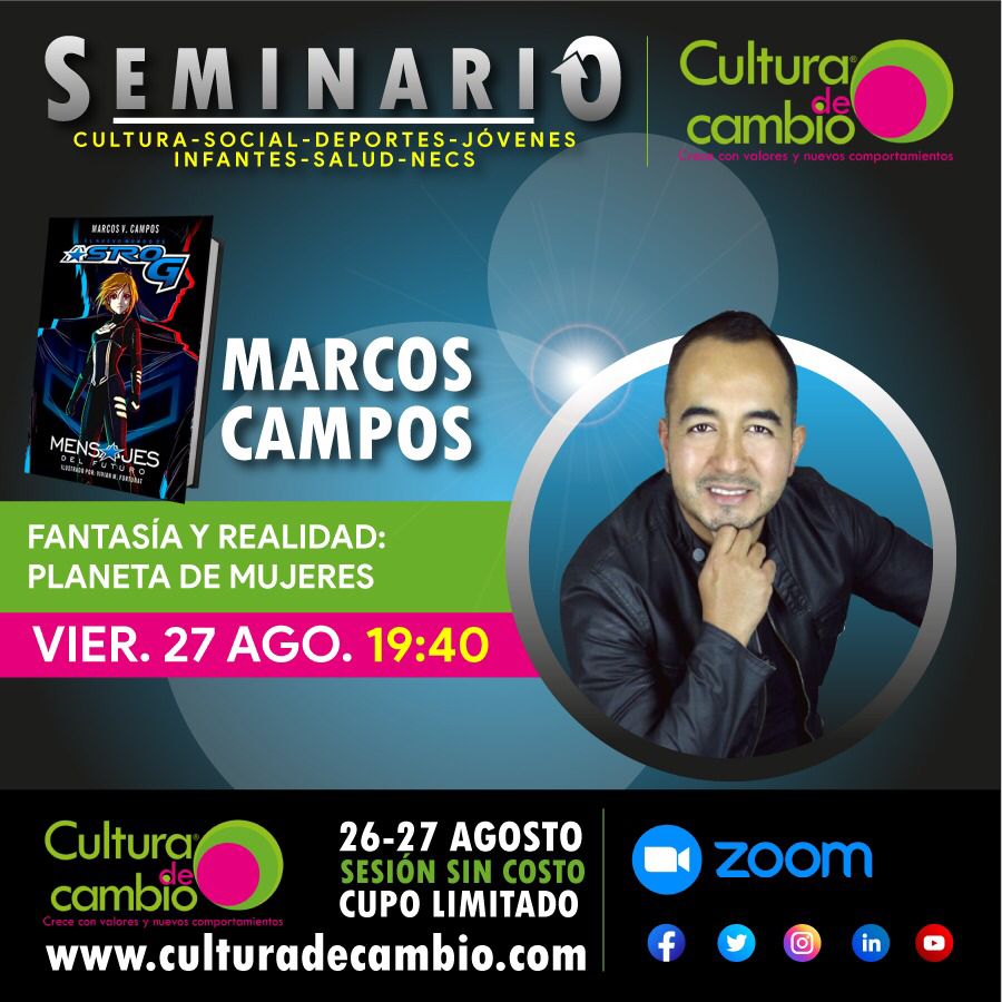 FANTASÍA Y REALIDAD: PLANETA DE MUJERES con Marcos Campos Ponencia en el SEMINARIO CULTURA DE CAMBIO